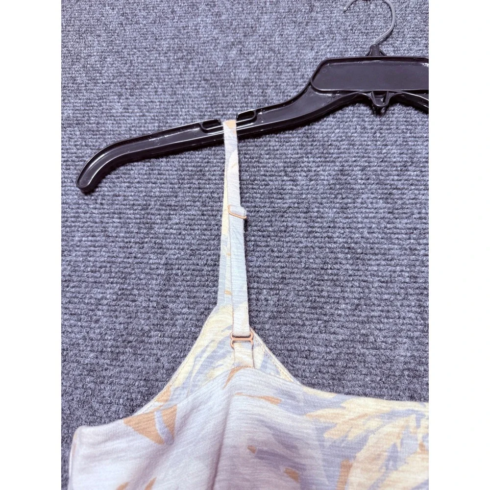 Tommy Bahama Floral Camisole Dress Womens Tan Blue Excellent Tropical Casual - Picture 4 of 8